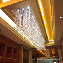 Guzhen restaurant crystal balls rectangular long cristal chandelier led ceiling chandelier lamp